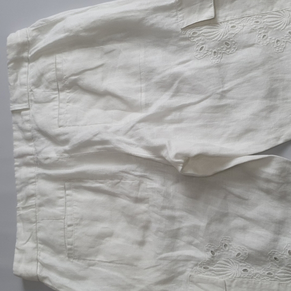 Lilly Pulitzer Ziva Cargo Embroidered Linen Pants - Picture 10 of 11